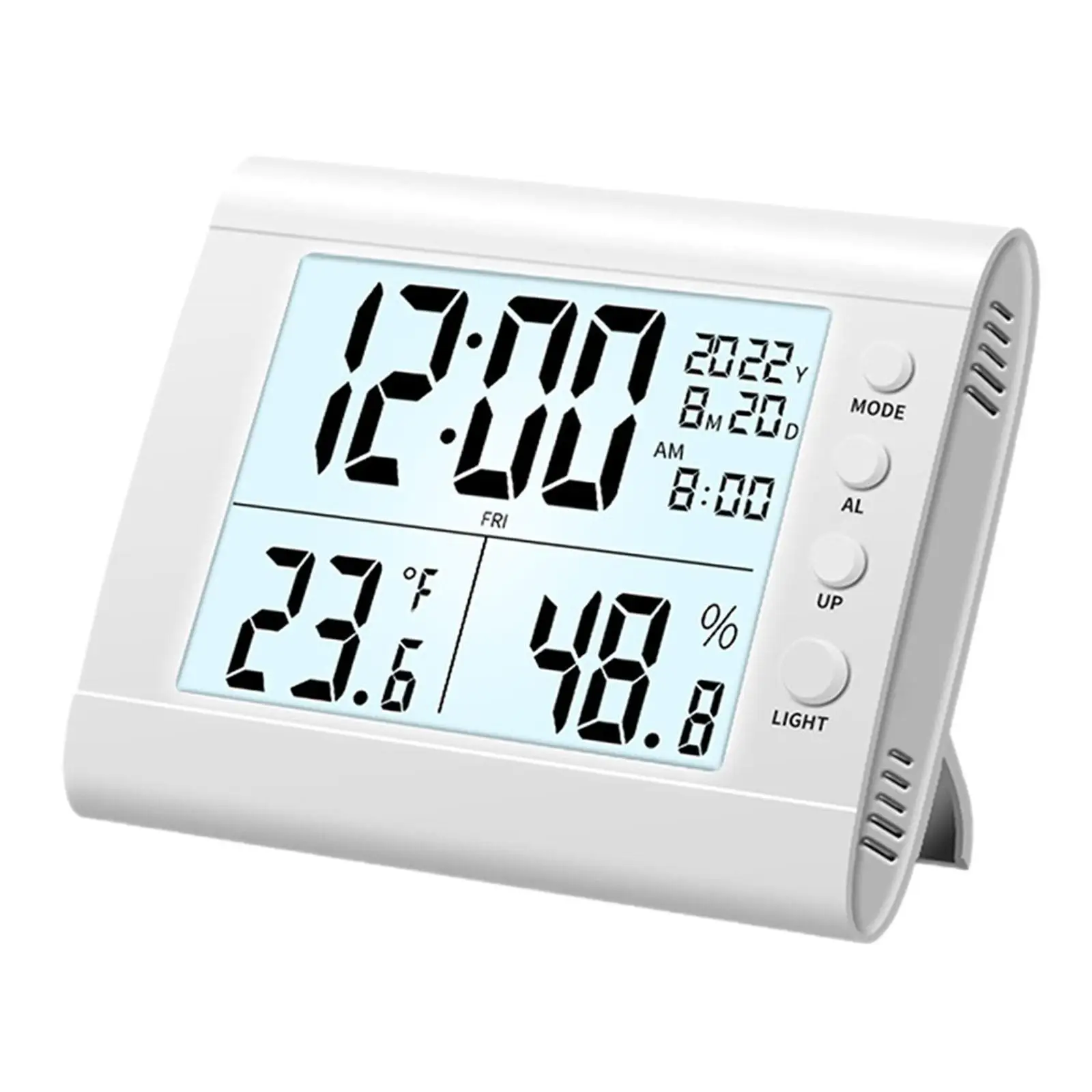 Digital Alarm Clock Table Photosensitive Mode Multifunctional Clock for Garden