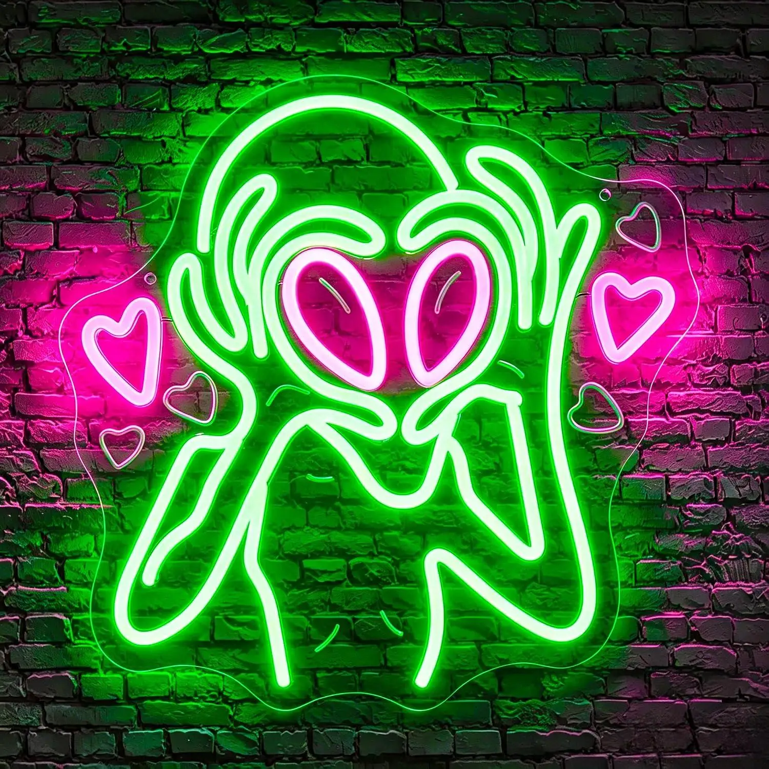 Alien Neon Sign USB Dimmable LED Lights For Gaming Room Bedroom Bar Club Sci Fi Themed Party Wall Decoration Holiday Gifts