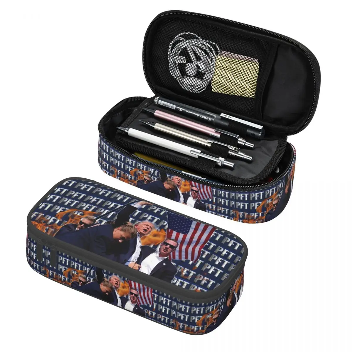 Customized Trump Shot In Head Kawaii Pencil Cases Boys Gilrs Large Capacity Pencil Pouch School Accessories