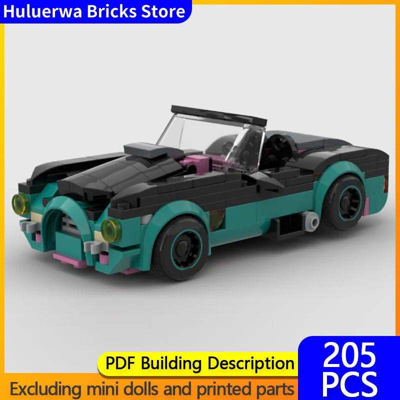 

Speed Racing Car Model MOC Building Bricks Cobra Top Tier Sports Car Modular Technology Gifts Holiday Assemble Children Toy Suit
