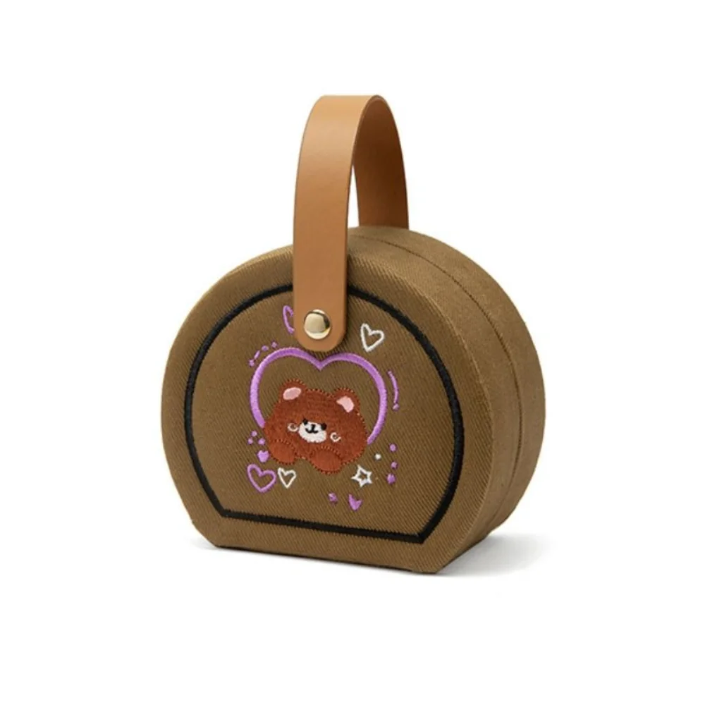 

Вышитая коробка для хранения ювелирных изделий, серьги для демонстрации ювелирных изделий, дорожная портативная сумка, креативная пылезащитная подарочная упаковка