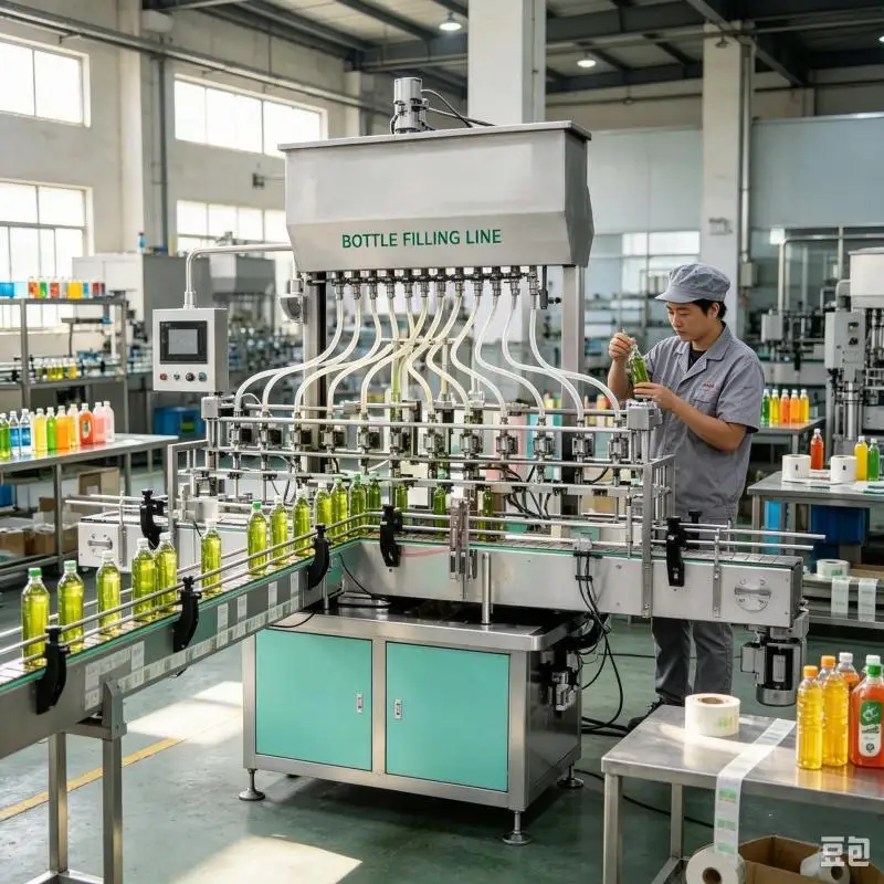 Commercial Liquid Filling Machine Multi Function Automatic Bottle Filling Equipment Stainless Steel Precision Filler Production