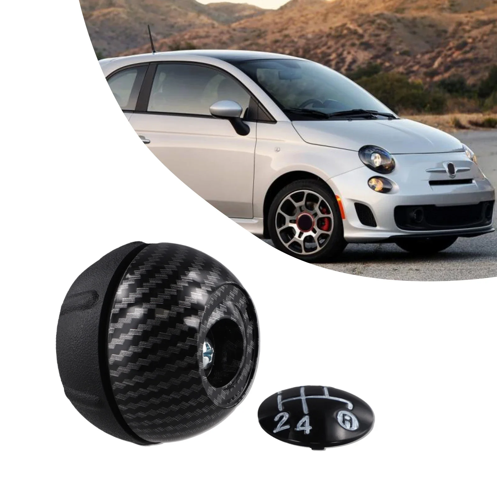 

Replacement Gear Shift Knob Designed Specifically for Fiat 500 Series (2012 2018) with a Modern Aesthetic Touch