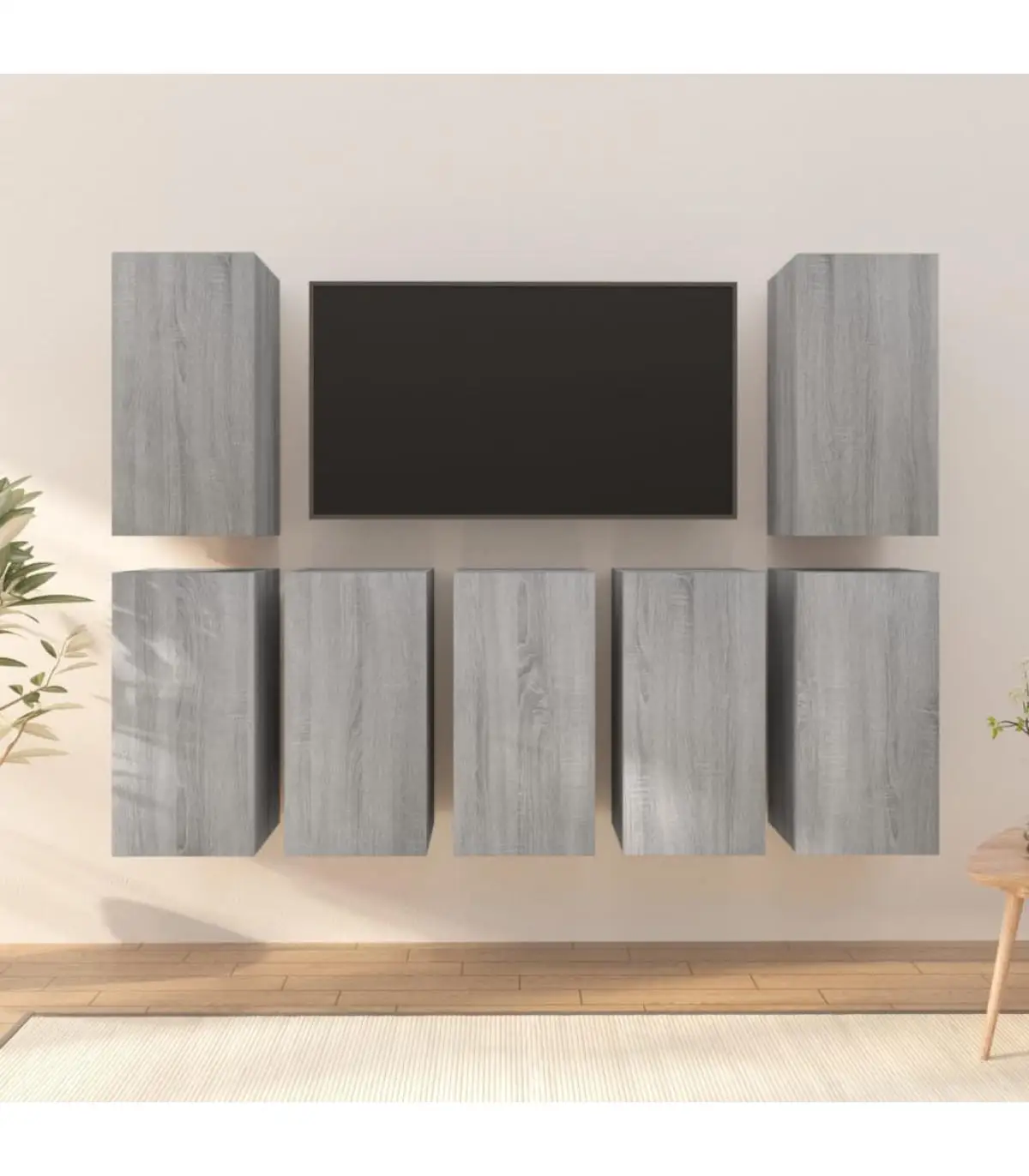 Furniture TV furniture for TV 7 pc Sonoma gray plywood 30,5x30x60 cm