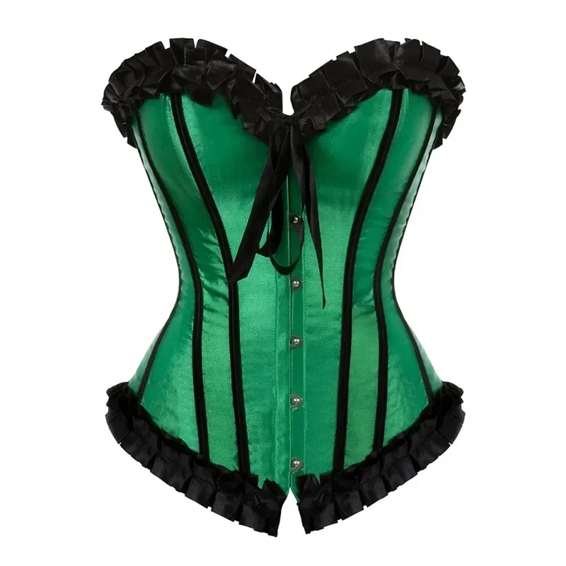 Corset Bustier Sexy Baleiné en Satin à Lacets – photo 8