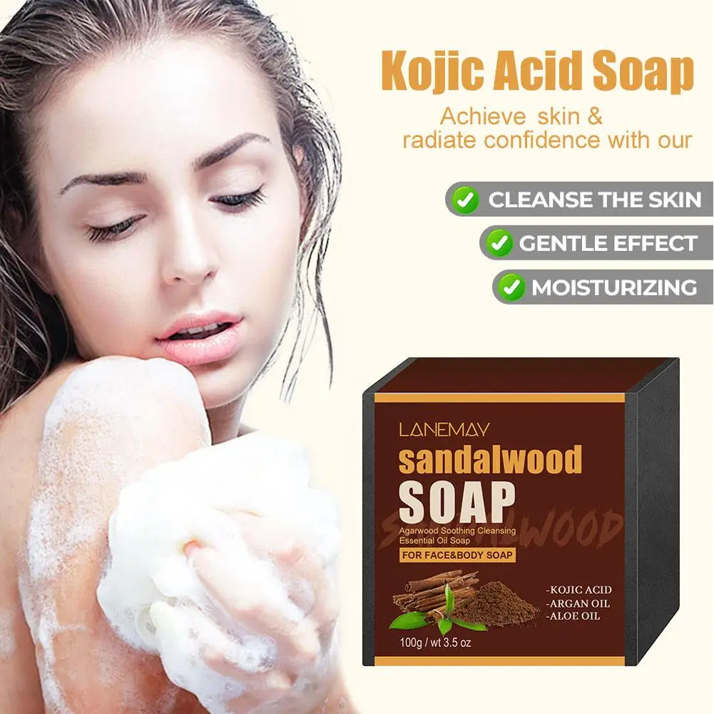 Men's And Women's Universal Moisturizing And Hydrating Sandalwood Soap For Cleaning And Decontamination Of The Whole Body M5N0