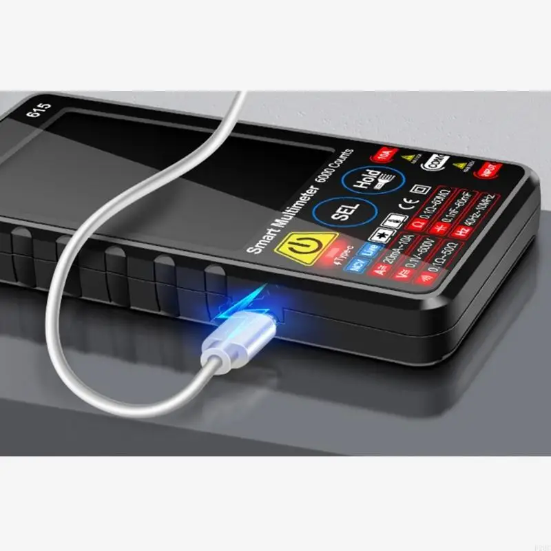 F26C Precisiones Altas Precisiones Digital 6000 Conts Auto Rango con NCV y Medición Temperatura Multímetro mano ABS