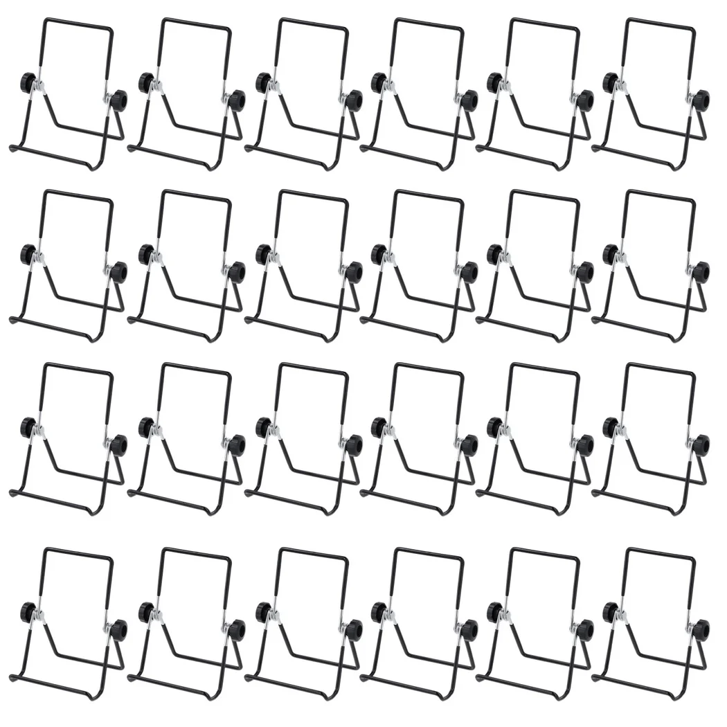 24Pcs/Set Metal Adjustable Easel Stand Plate Holders Foldable Wire Book Display Stand Table Top Display Stand For Home Offices