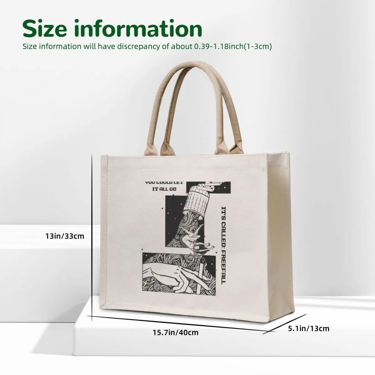 It’s Called: Freefall Rainbow Kitten Surprise Lyric Graphic Art Tote Bag reusable shopping bag Custom bag