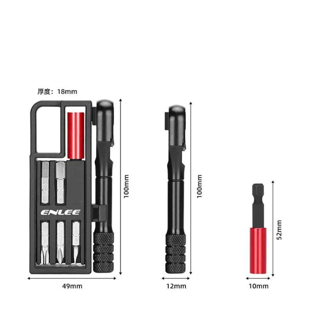 Bicycle Ratchet Wrench Tool Dual-direction Switchable Multi-function Hex Key Tool Portable Bicycle Repair and Maintenance Tool