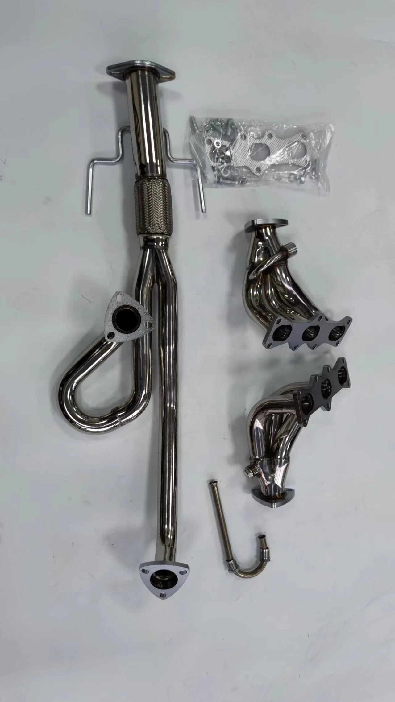 

For M Azda MX6 Ford Probe 2.5L DOHC V6 Exhaust Headers & Downpipe Steel Manifolds