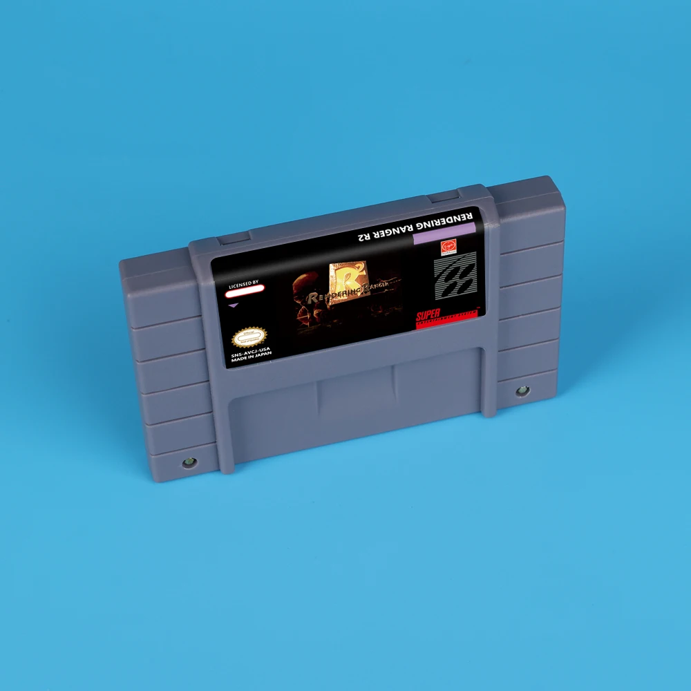 Rendering Ranger R2 Action 16bit game card for USA NTSC version SNES video game console FOR NINTENDO - Image 2