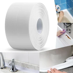 PVC Self-Adhesive Waterproof Sealing Tape for Bathroom Kitchen Shower Sink Bathtub Corner Protection Mold-Resistant Wall Sticker