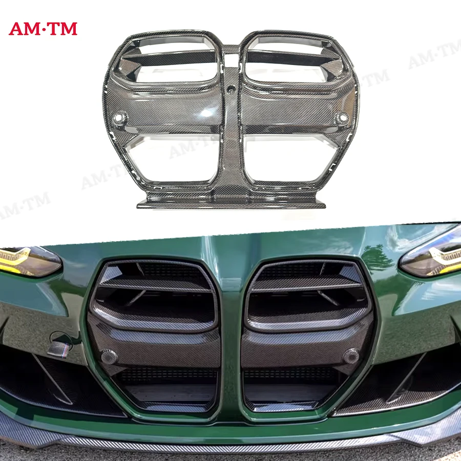

Для BMW G80 G81 M3 G82 G83 M4 2021-2024 сухой карбоновый передний бампер автомобиля, решетки AP Style, капот, гоночная решетка ACC