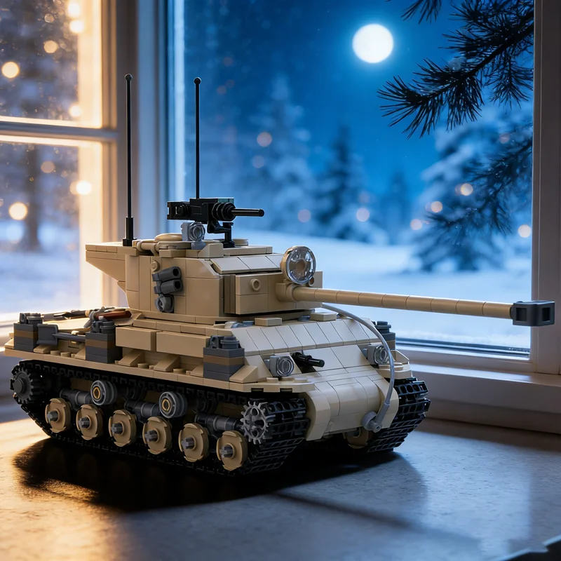 

881 шт. MOC M Супер Шерман, модель системы, строительные блоки, архитектура, сборка, сделай сам, идея для рождественского подарка, образовательные игрушки, креативные