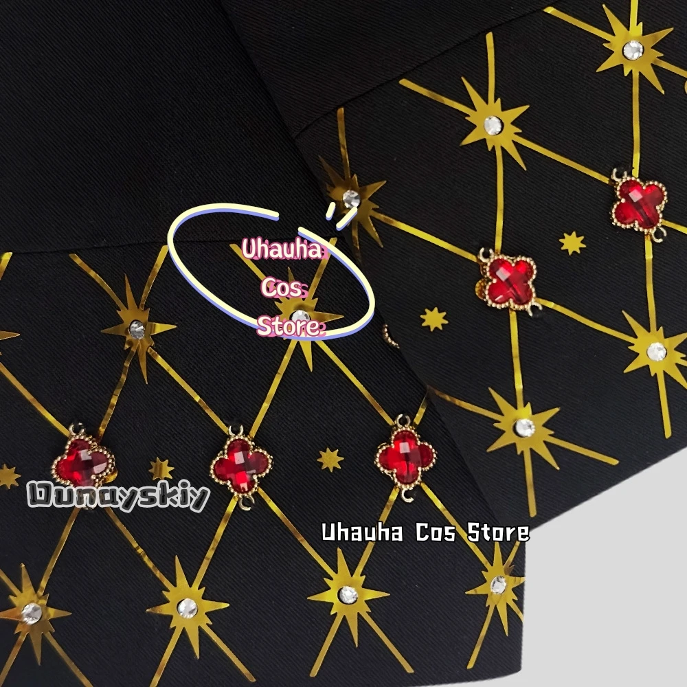 أنيمي العجائب تأثيري 5th الذكرى ازياء سباركلي مطرز الماس الدعاوى 2 قطعة مجموعة لعب الأدوار الدعاوى للجنسين الزي s-2xl