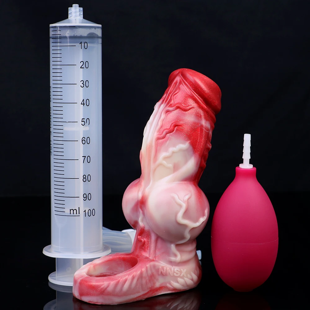 NNSX Animal Big Knot Penis Enlargement Sleeve Squirting Cock Ring Water Pump Delay Ejaculation Penis Extender Sex Toys for Men