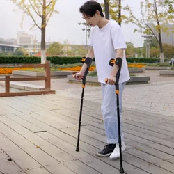 Telescopic Folding Medical Crutches, Portable Fashion Elbow Crutches, Fracture Recovery Walking Orthopedic Crutch Mobility Aids