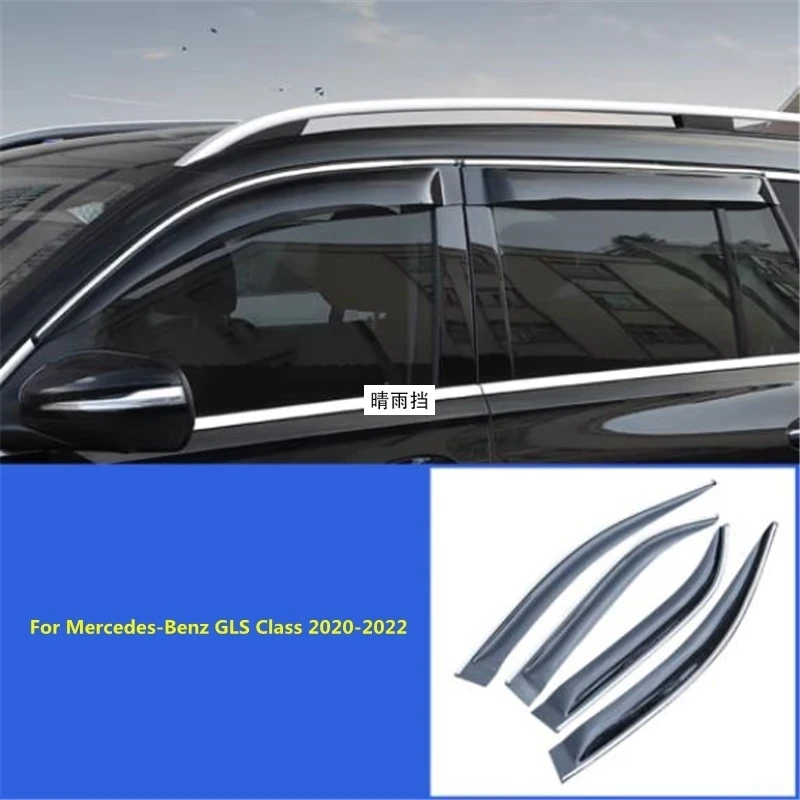 For Mercedes-Benz GLE GLS Class 2020-2022 Car-Styling Window Visor Sun Rain Screen Shelter Weather Shield Deflector Awning Cover