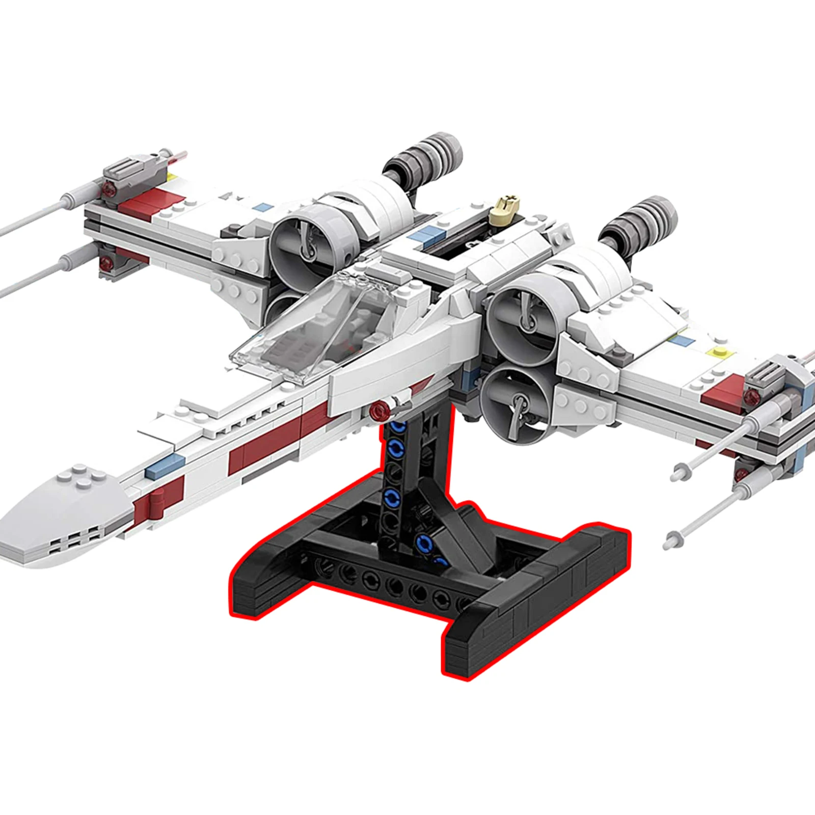 HOT Stand Display Building Blocks Bracket For X-Wing Space Wars Fighter 75102/75149/75218 Support Bricks Kids Toys Children Gift