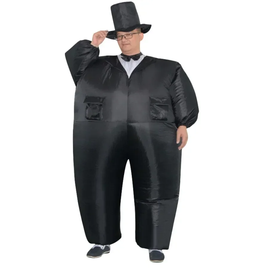 

Inflatable Costume Black Tuxedo Suit Fun Groomsmen Suit Fat Gentleman Chub Fancy Dress For Adult Wedding Halloween Christmas