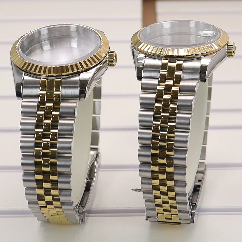 36mm/39mm Uhrengehäuse mit geriffelter Oberfläche, Saphirglas, für Seiko NH35 NH36 NH34 4R36 Miyota 8215 NH35 Uhren, Jubilee-Armband, Datejust – Detail 7