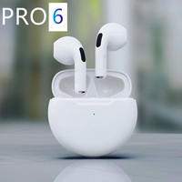 Air Pro 6 TWS Wireless Headphones with Mic Fone Bluetooth Earphones Sport Running Headset for Apple iPhone Xiaomi Pro6 Earbuds