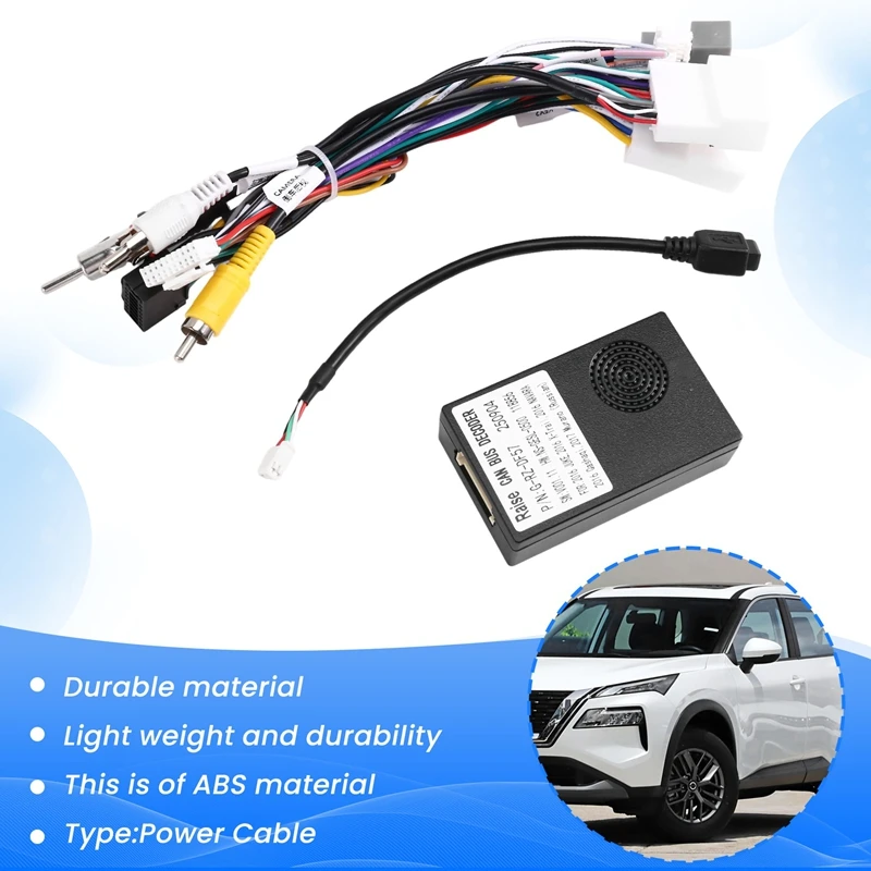 Raise Canbus Box Decoder for / J10/J11/Juke/NP300 Android 16 PIN Wiring Harness Plug Power Cable