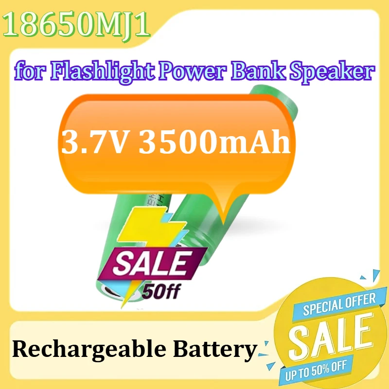 18650MJ1 Rechargeable Lithium Battery INR18650 MJ1 Battery for Flashlight Power Bank Speaker 3.7V 3500mAh