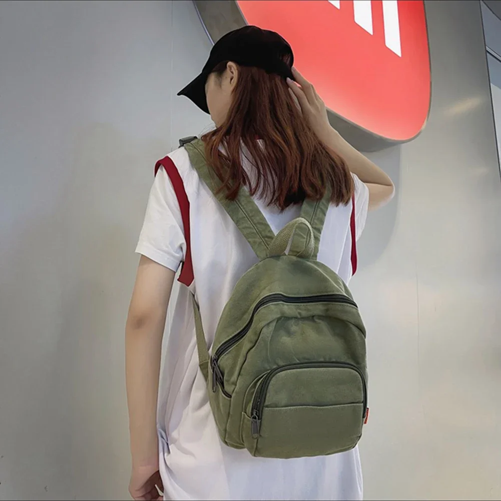 маленький рюкзак Canvas Women Small Backpack Vintage Feminina School Bag for Girls Mini Backpack Female Cute Travel Bag Mochilas