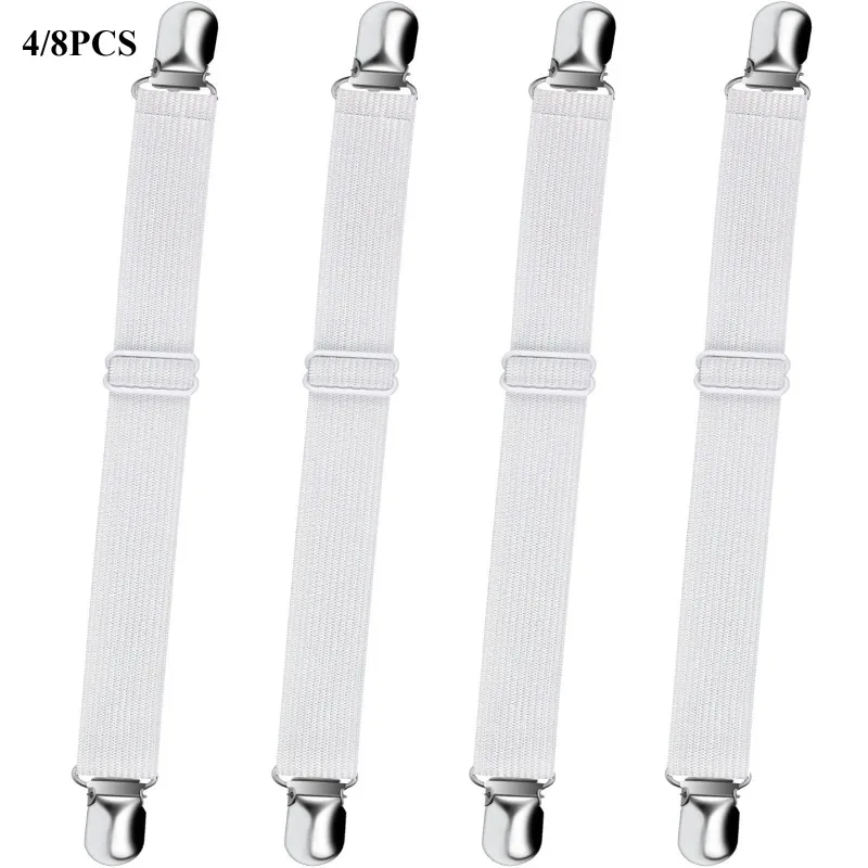 Sofa Cushion Mattress Pad Cover Gripper Corner Clip Adjustable Bed Sheet Fasteners Suspender Elastic Band Strap Clips 2.5cmWidth