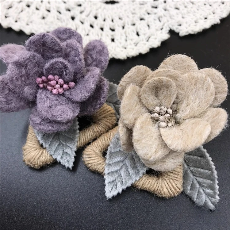New Korean Original Flower Brooch Woolen Fashionable Sweater Coat Collar Needle Women's Jewelry Accessories Pin