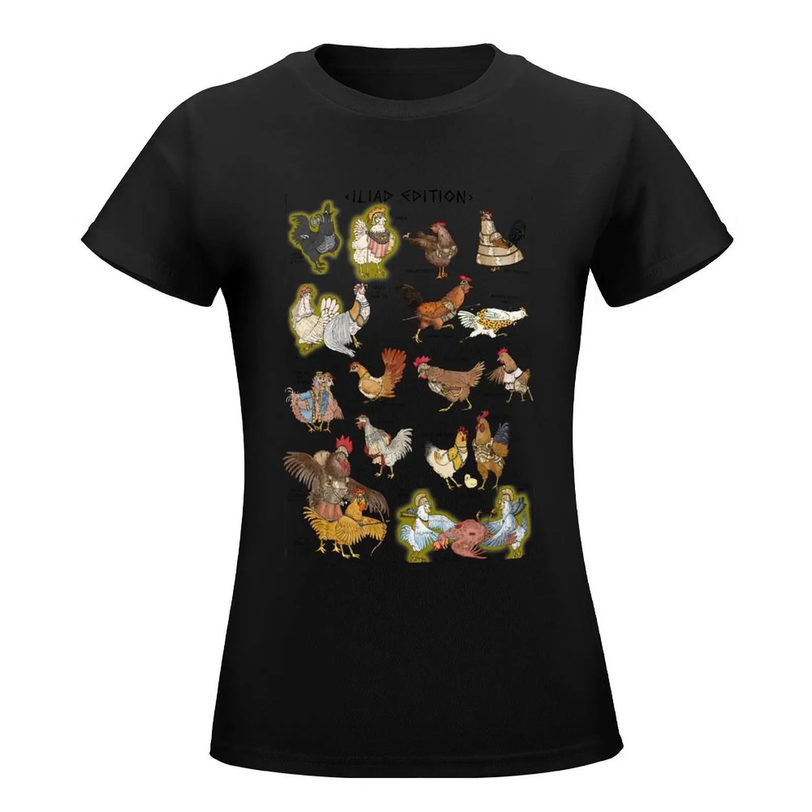 Greek Myth Chickens - COLOUR Iliad Edition (no background) T-Shirt cute clothes customs tshirts for Women