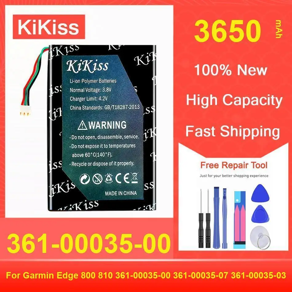 

Аккумулятор Kikiss 3650 мАч 361-00035-00 для Garmin Edge 800 810 361-00035-07 361-00035-03