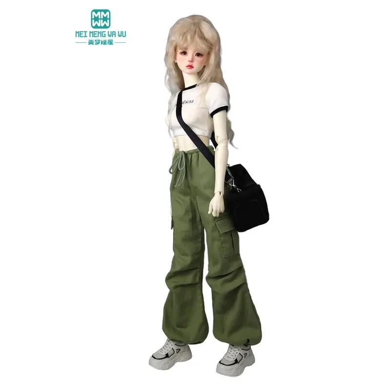 เสื้อผ้าสำหรับตุ๊กตา กางเกงคาร์โก้แฟชั่น สีกากี สีน้ำเงินเดนิม เหมาะสำหรับตุ๊กตาขนาด 43-60 ซม. 1/3 1/4 BJD เสื้อผ้าตุ๊กตา DD SD MSD