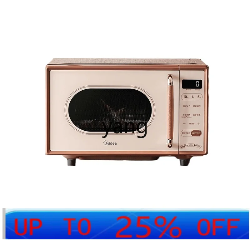 

LMM Frequency Conversion Flat Microwave Oven Household Small Taste Cream Style Small Retro