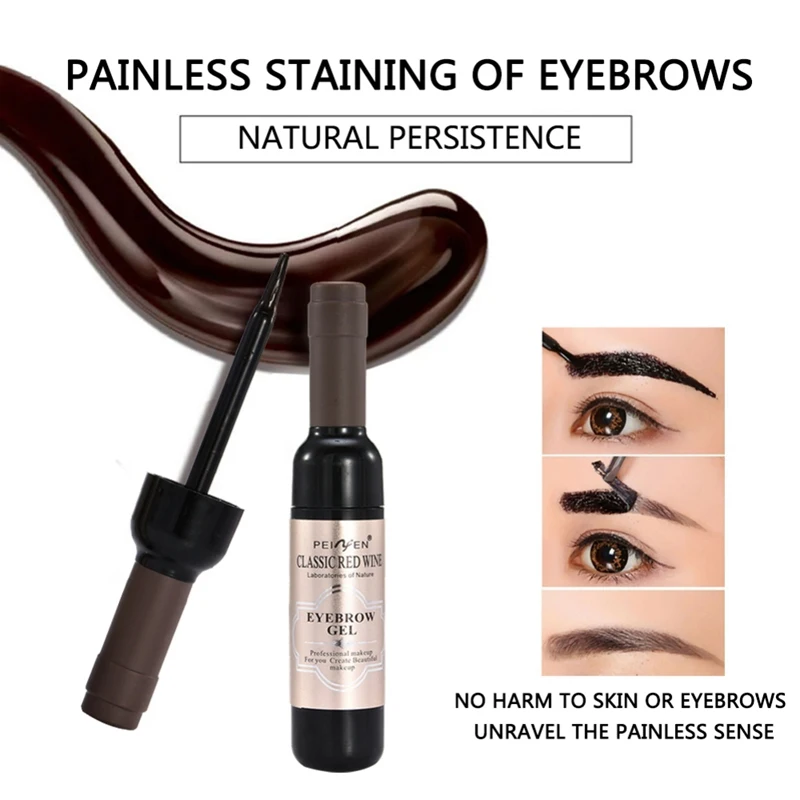 Colore naturale henné sopracciglio Gel crema donne trucco sopracciglia tintura tinta sopracciglia impermeabile tatuaggio penna pennello Kit cosmetici