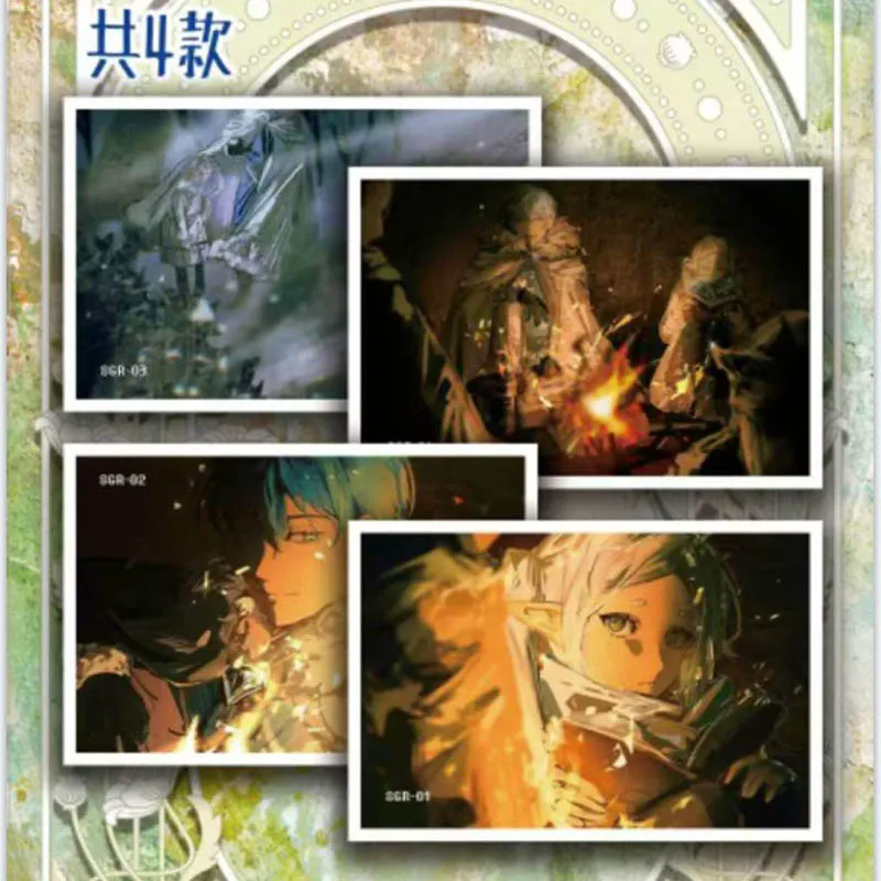 Wholesale Frieren Beyond Journey's End Mirror Flower Water Moon Acrylic Shikishi 100Packs Anime Character Collectible Card Medal