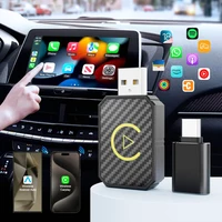 Mini adaptador CarPlay inalámbrico 2 en 1, adaptador WiFi 5,0, conexión automática para coche tipo C/USB Plug & Play Carplay para iPhone/Android