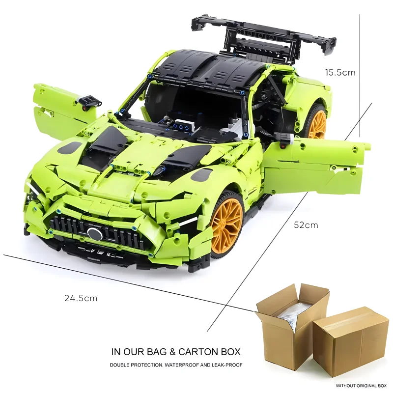 MOCทางเทคนิคSupersกีฬารถBuilding Block Racing Hypercarรถอิฐปริศนาประกอบของเล่นคริสต์มาสของขวัญเด็ก