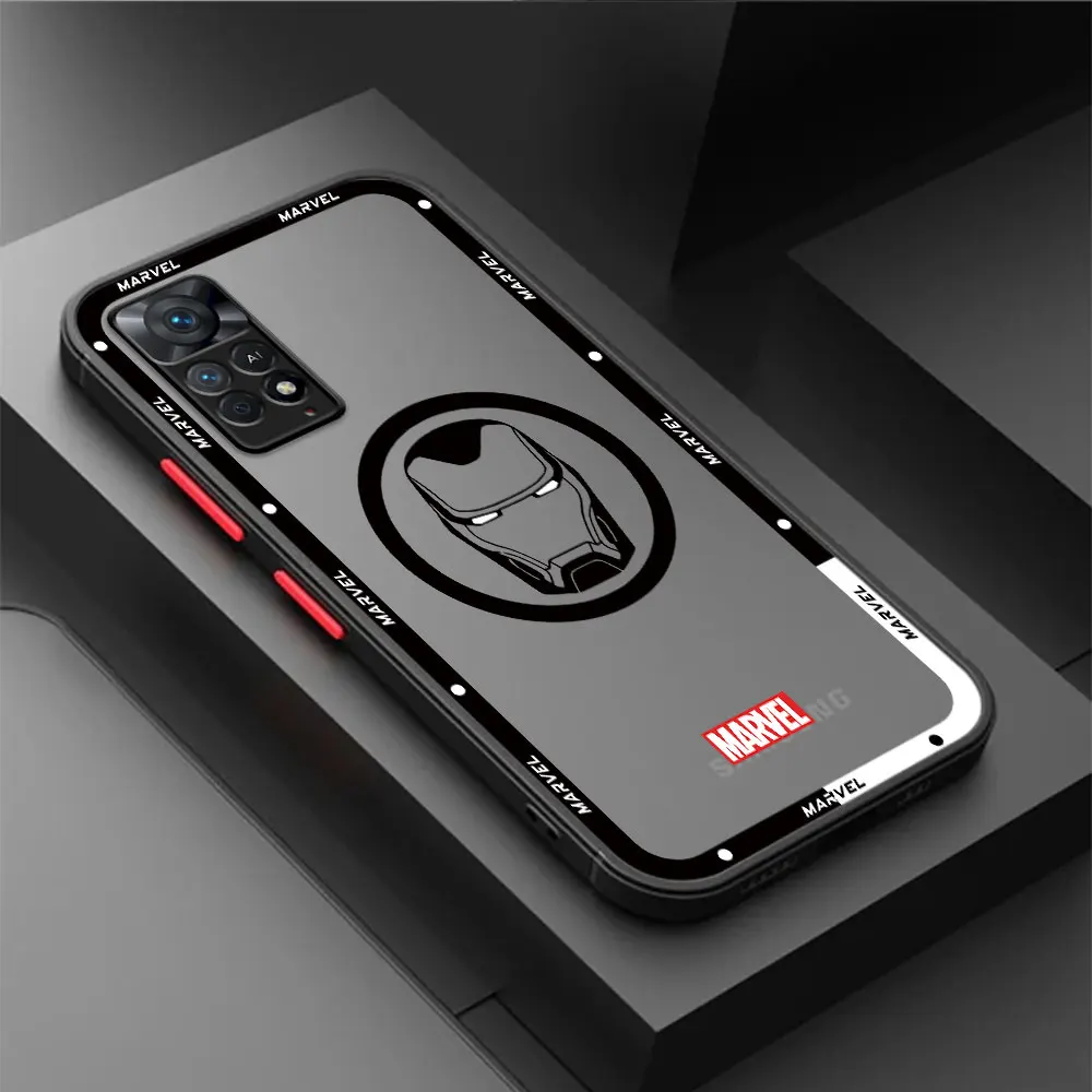 Marvel Hero Logo Phone Case for Redmi Note 9 11 Pro 11S 12S 11T 9S 10 Pro 8T 8 7 10S 12 13 Pro 13 Pro Plus Soft Bumper Cover