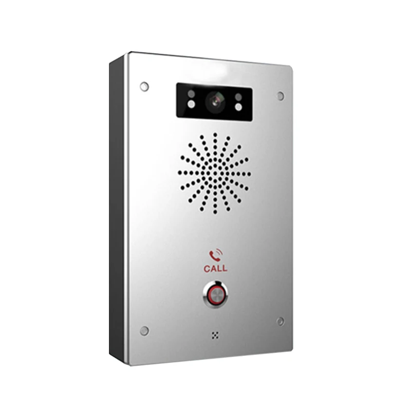 Vídeo porteiro bidirecional de alta durabilidade, acesso à porta com um toque, rede poe, telefone voip para elevadores de apartamentos