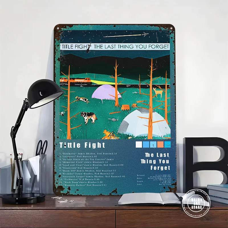 Title Fight - The Last Thing You Forget 3D Texture Metal Poster Customized Wall Art Tin Sign Gift for Mancave Coffee Bar Decor