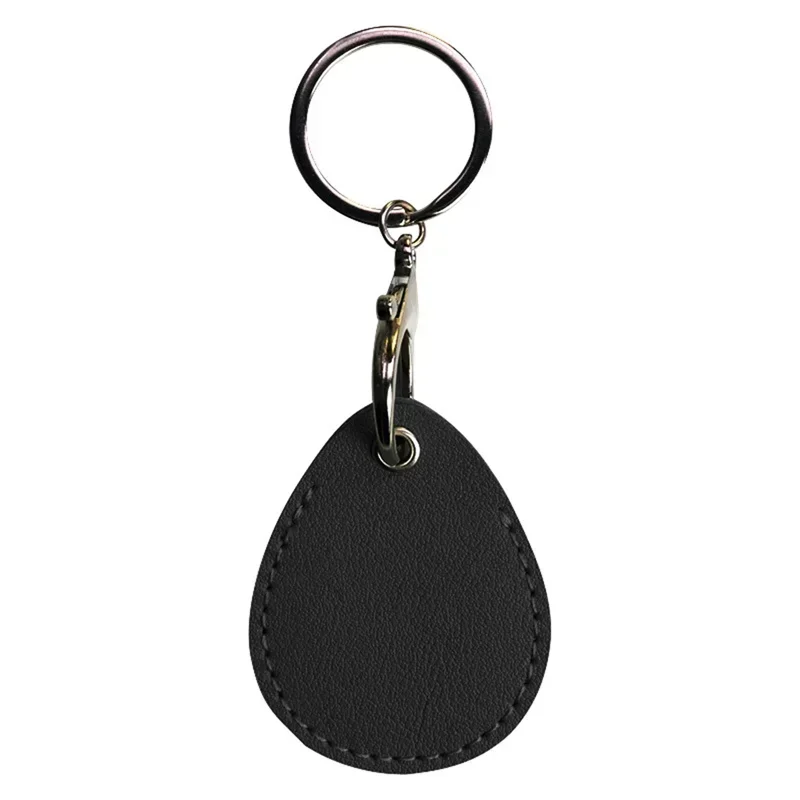 Leather Keychain Doorlock Key Ring Access Card Bag Induction Waterproof ID Card Case Key Tag Protective Case Key Tag Ring