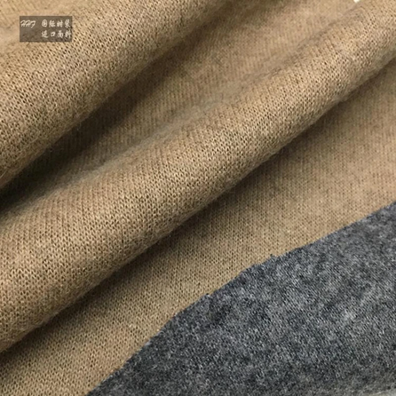 Wool Cashmere Fabric Elastic Double-sided Two-tone Knitted Brand Autumn Winter Bottoming Skirt Coat Fabrics Alibaba Express