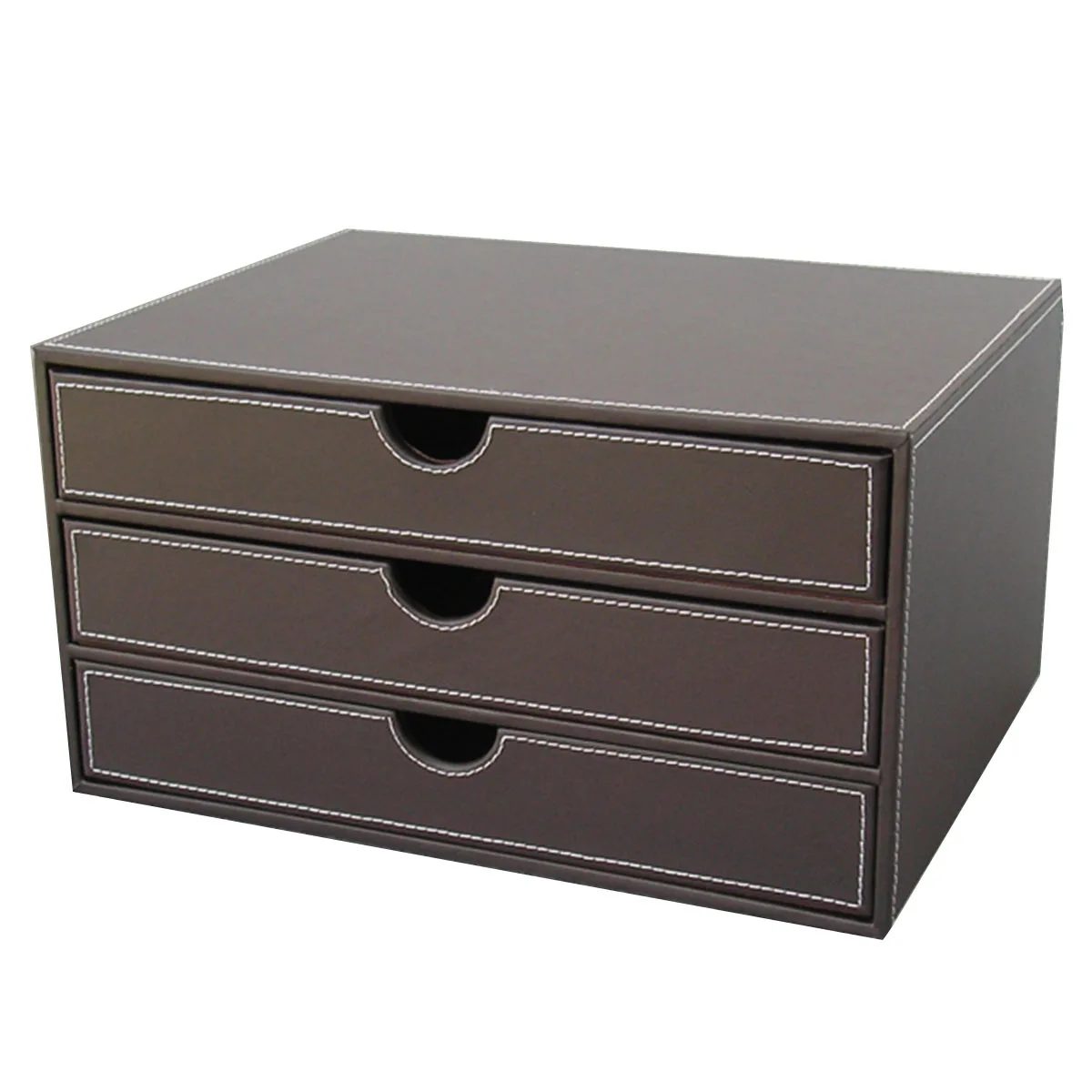 Leather Stationery Organizer Storage Boxes Desk Organizer Stand for Pens Home Office Storage Drawer Organizer for Documents Tray