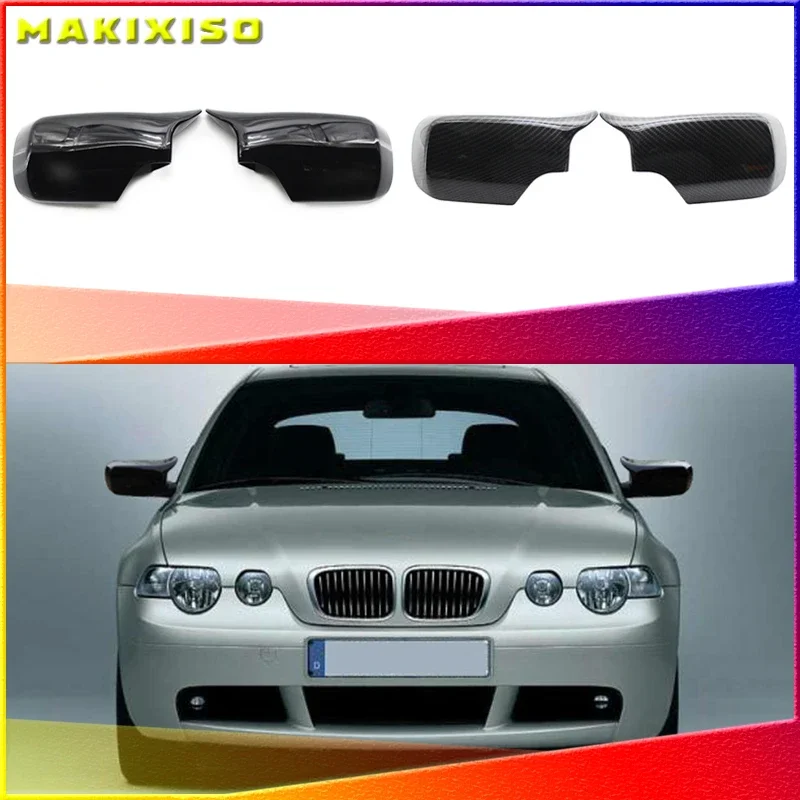 Carbon Faser Helle schwarze Seite Rückspiegel Abdeckung Für BMW 3 5 E39 E46 525i 528i 530i 540i 323i 330i 328i