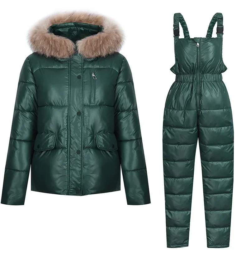 Jumpsuit Women Jacket Parka Outdoor Warm Suits One Piece Bodysuit Jumpsuit Pants Mom Overalls Two Piece Sets Autumn Winter