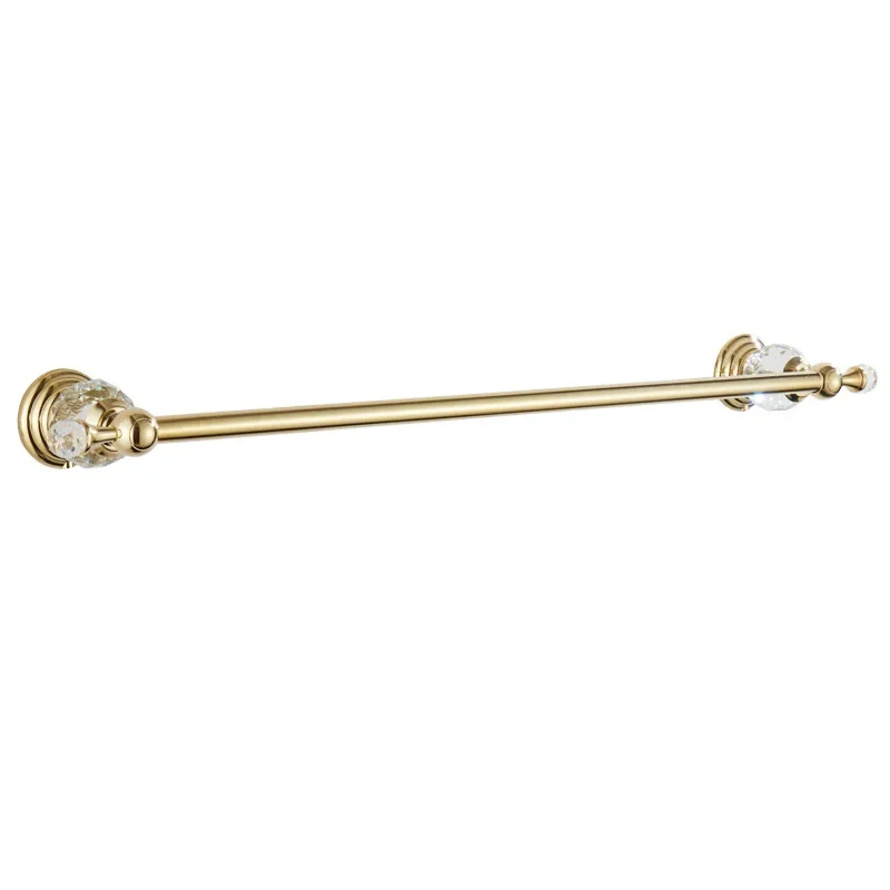 

European crystal gold towel rack, bathroom bar rack, single bar hanging jade rack, hardware set.