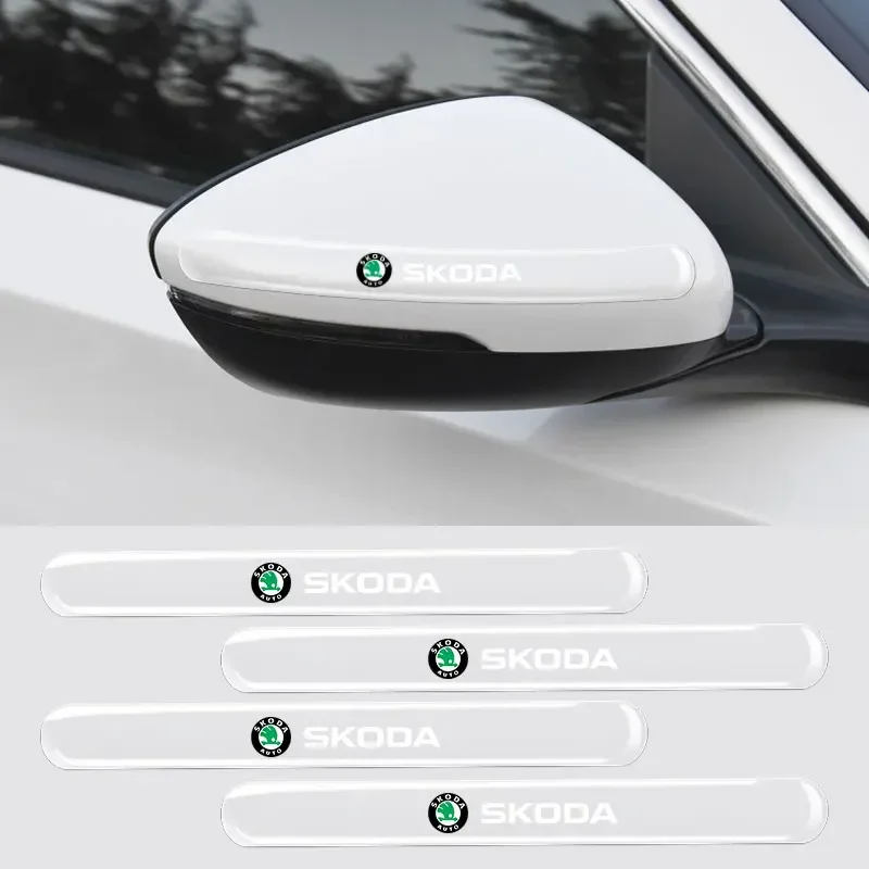 

4Pcs Car Door Handle Anti Scratches Silica Gel Protection Stickers For Skoda Octavia Fabia Superb Roomster Kodiaq Led Luggage